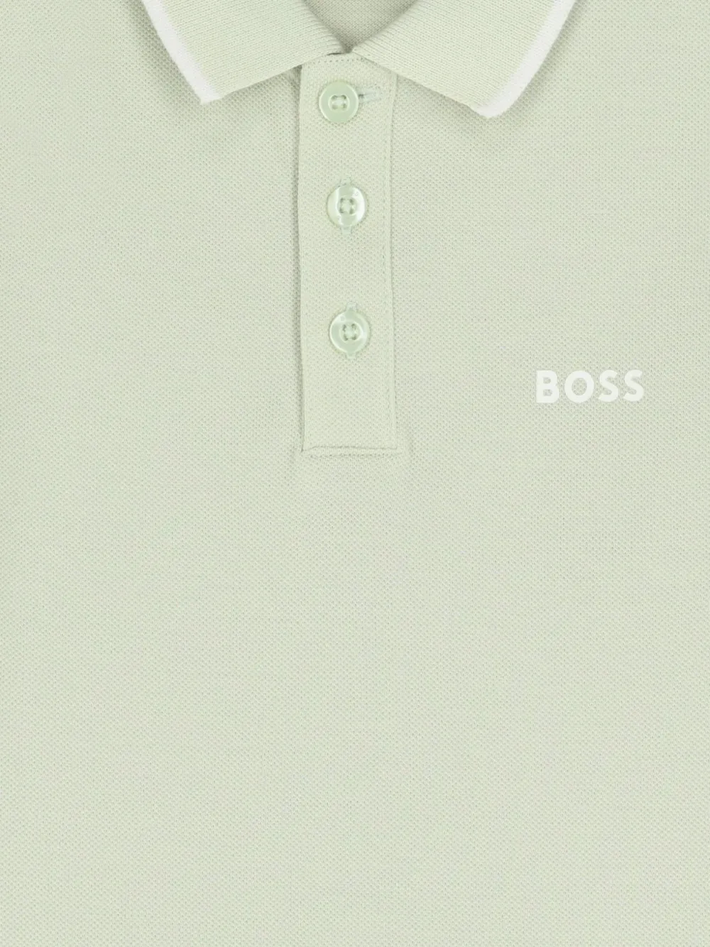 BOSS Kidswear Poloshirt met knopen Groen