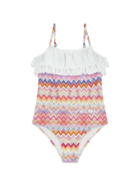 Missoni Kids traje de baño con motivo en zigzag