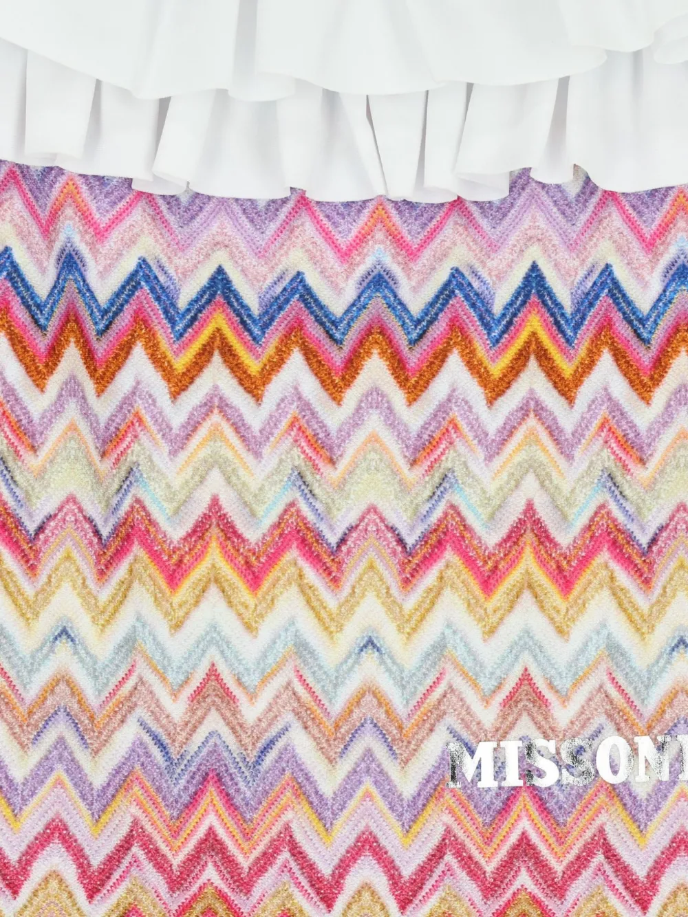 Ruffled Zigzag-Patterned Swimsuit