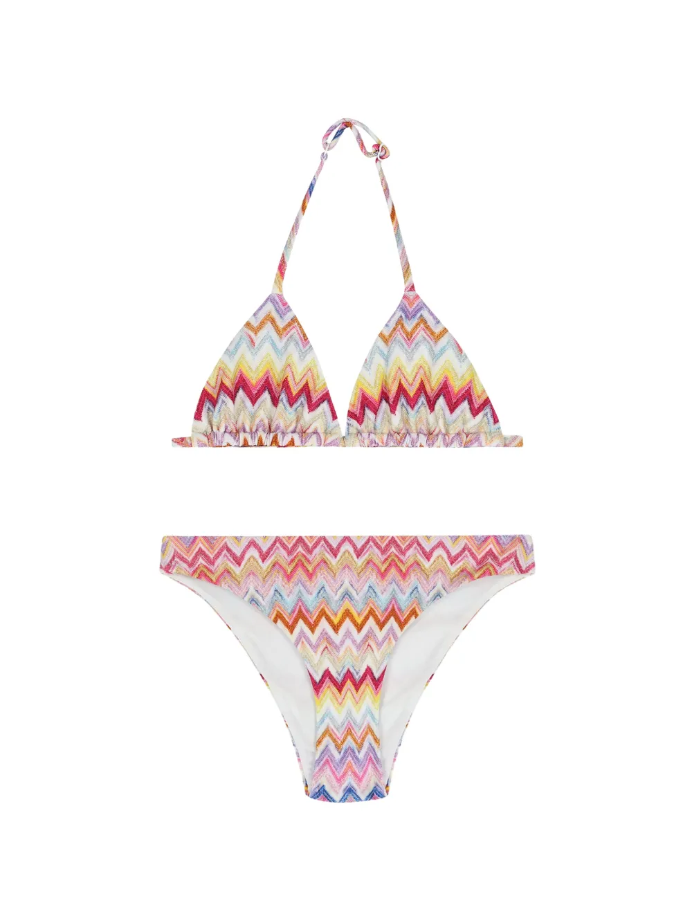 Missoni Kids zigzag-pattern bikini - Rosa