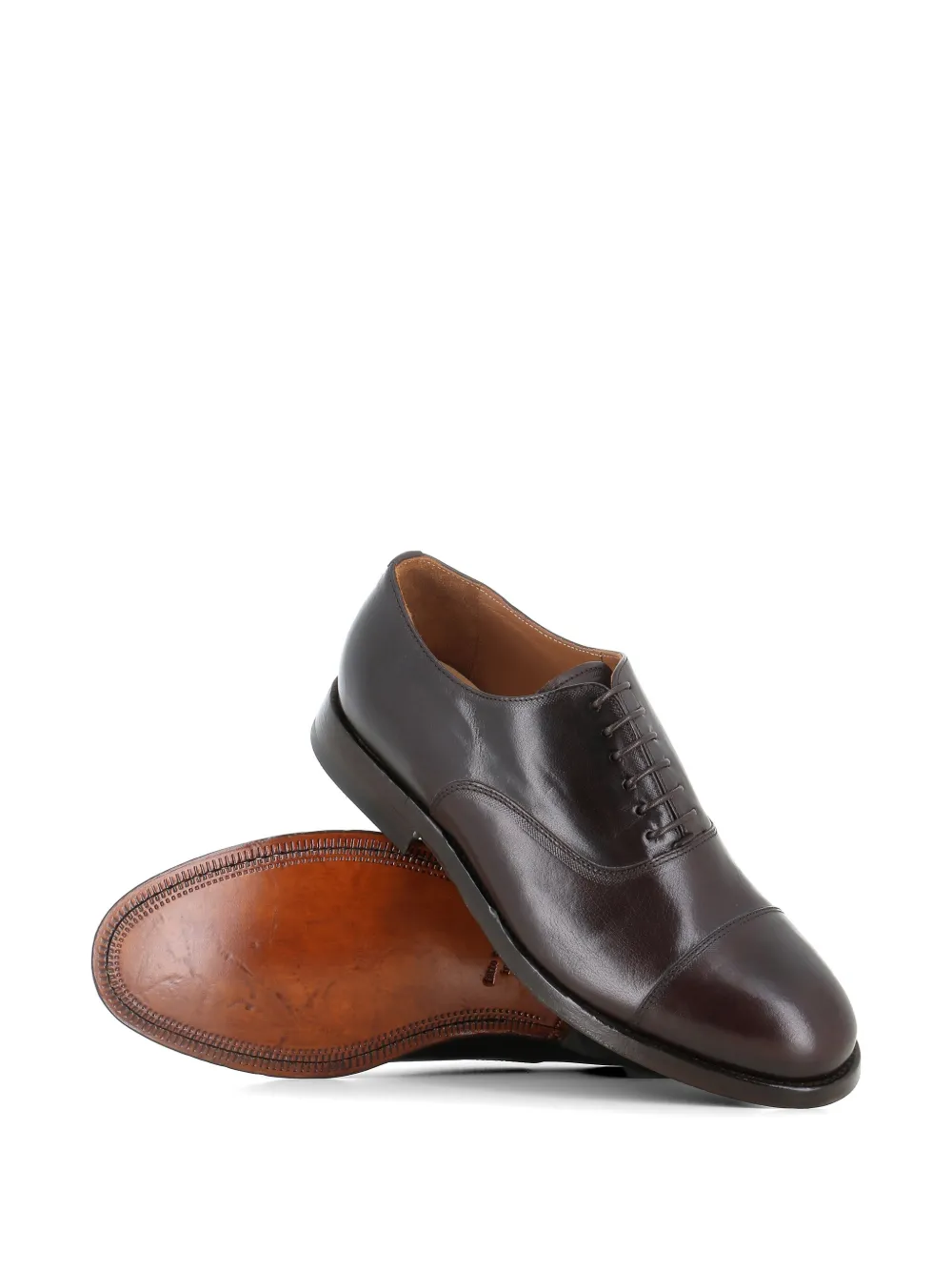 Green George Leren Oxford schoenen met neuskap Bruin