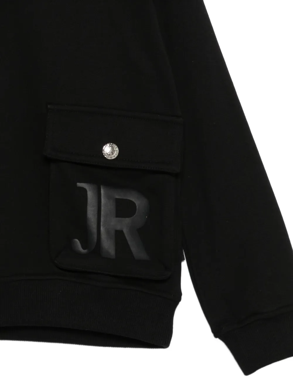 John Richmond Junior Hoodie met zak Zwart