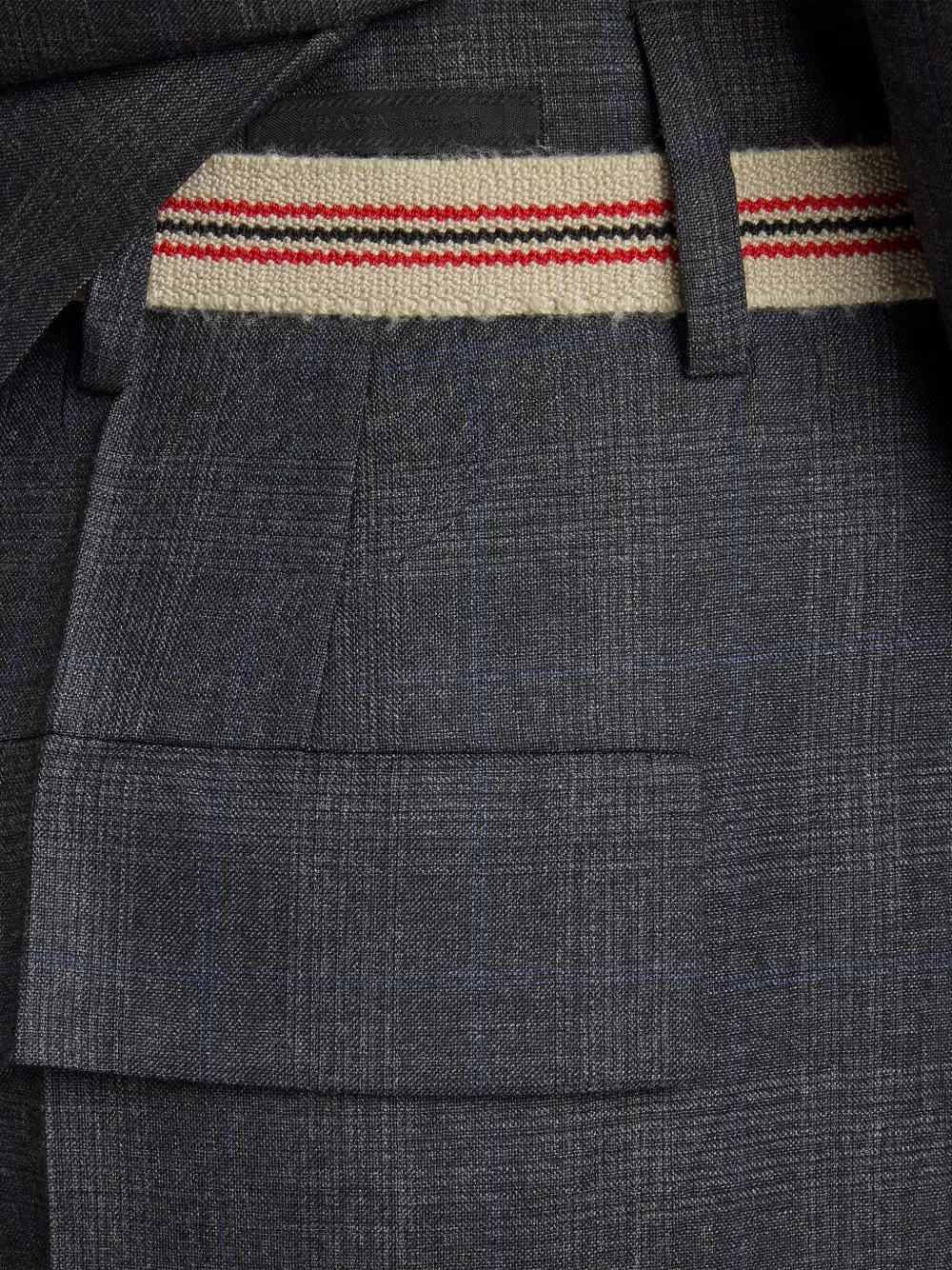 checked wool pants