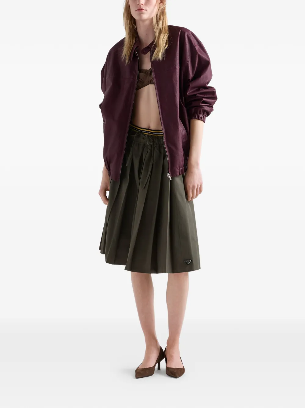  Prada Nappa Leather Jacket - Purple 