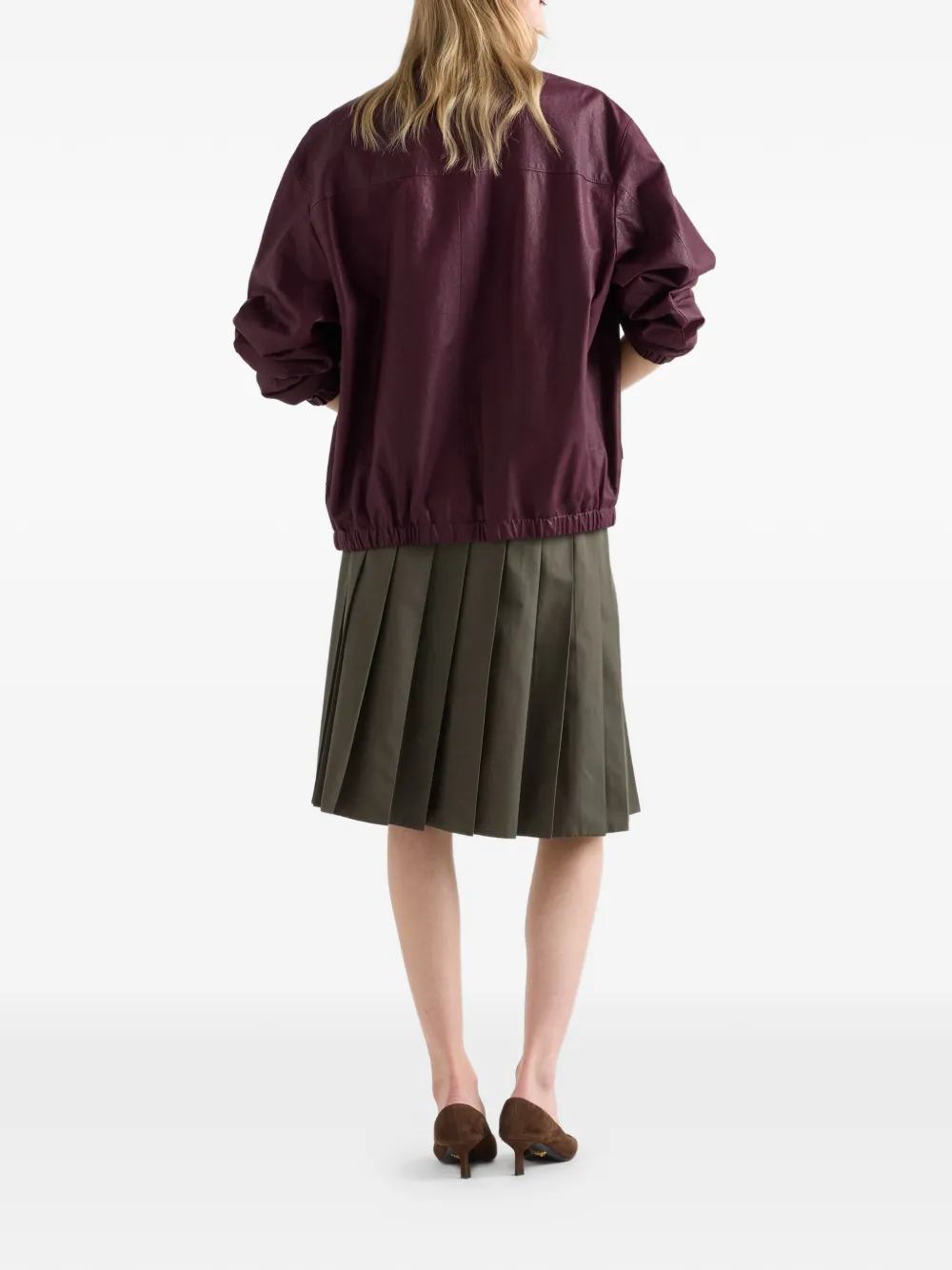  Prada Nappa Leather Jacket - Purple 
