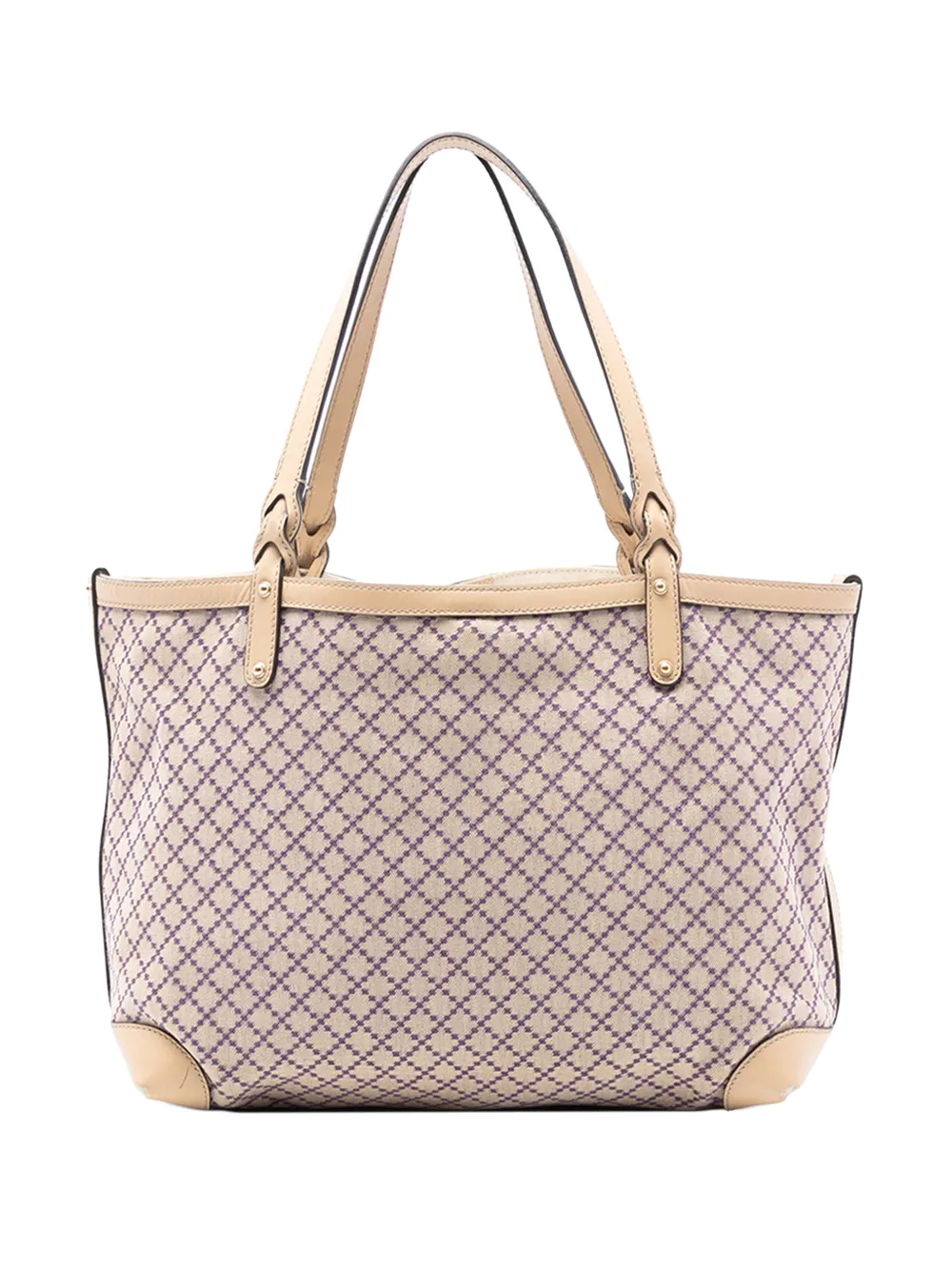 Gucci Pre-Owned 2016-2026 Medium Diamante Canvas Craft tote bag - Marrone