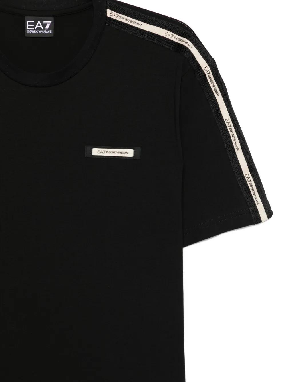 Ea7 Emporio Armani T-shirt met logodetail Zwart