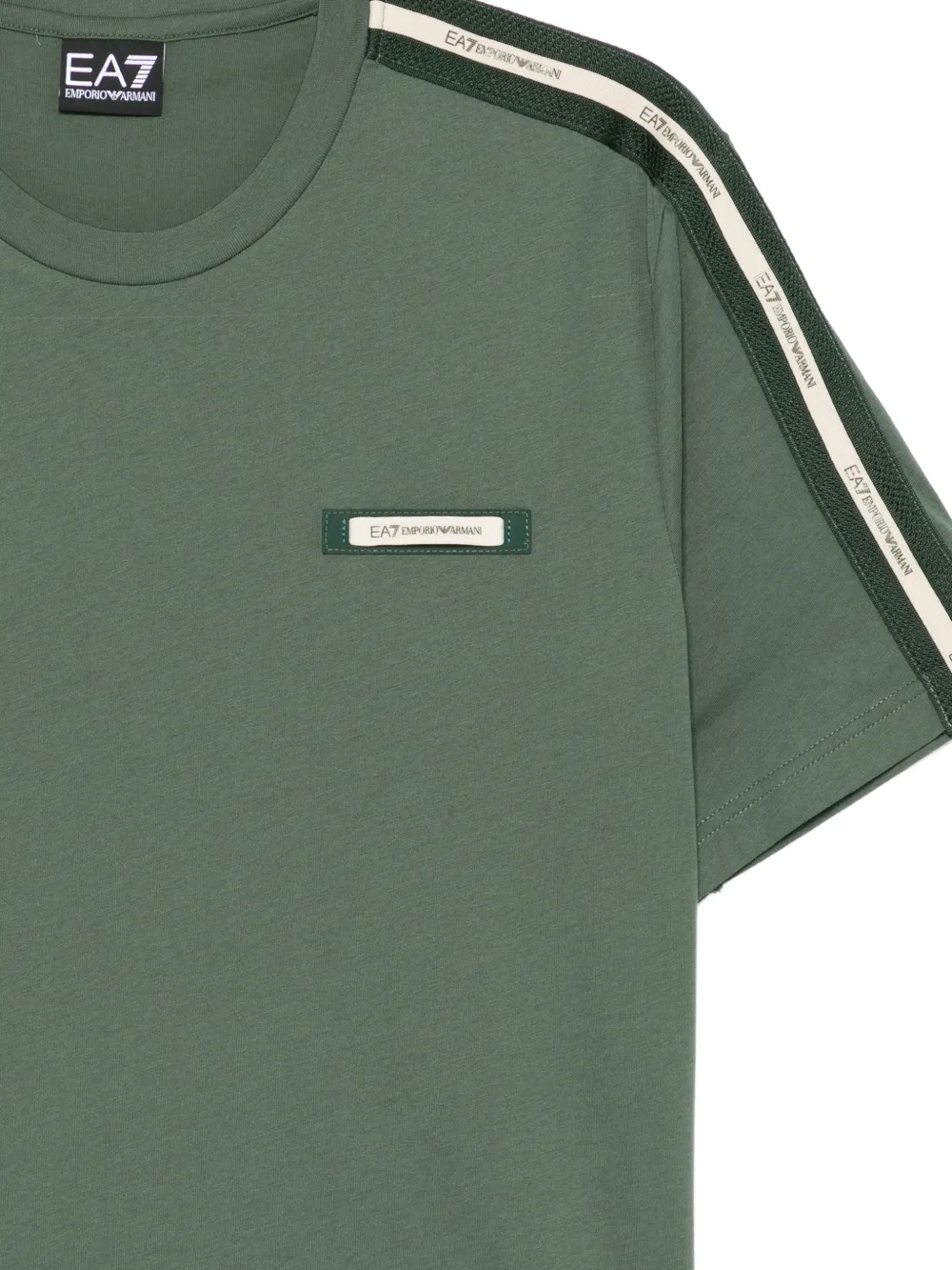 Ea7 Emporio Armani Gestreept T-shirt Groen