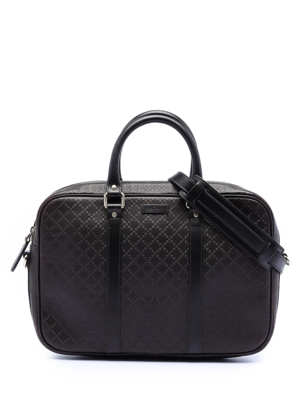 Gucci Pre-Owned 2016-2025 Medium Leather Diamante Bright business bag - Marrone