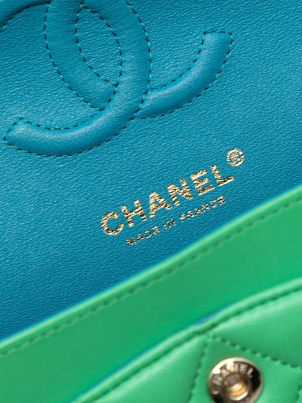 CHANEL Pre-Owned 2021 スモール クラシック ラムスキン レインボー