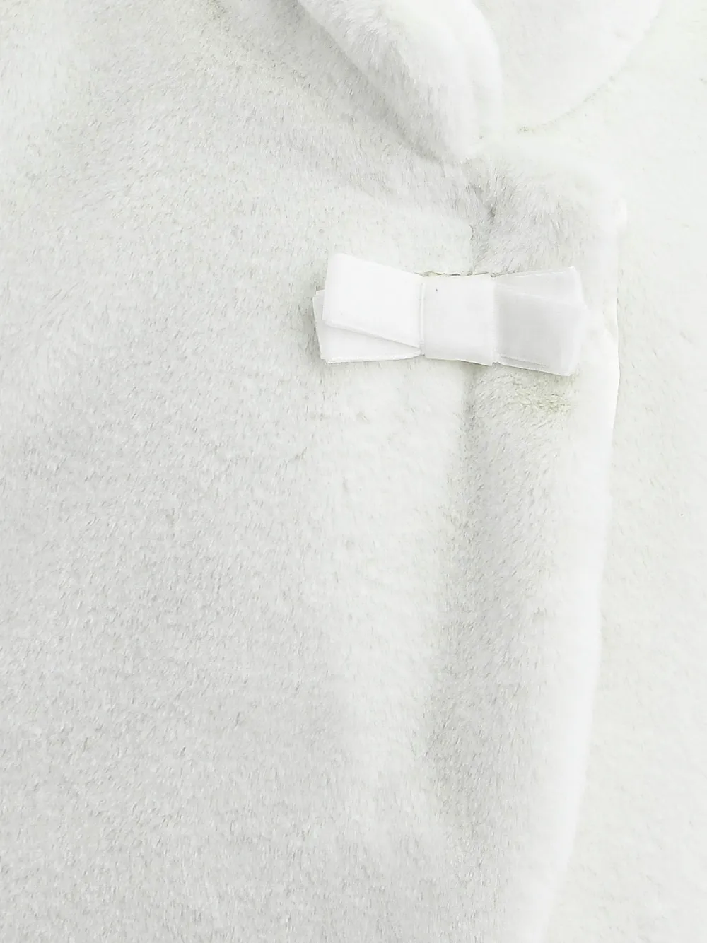 Plush Asymmetrical Bow Coat