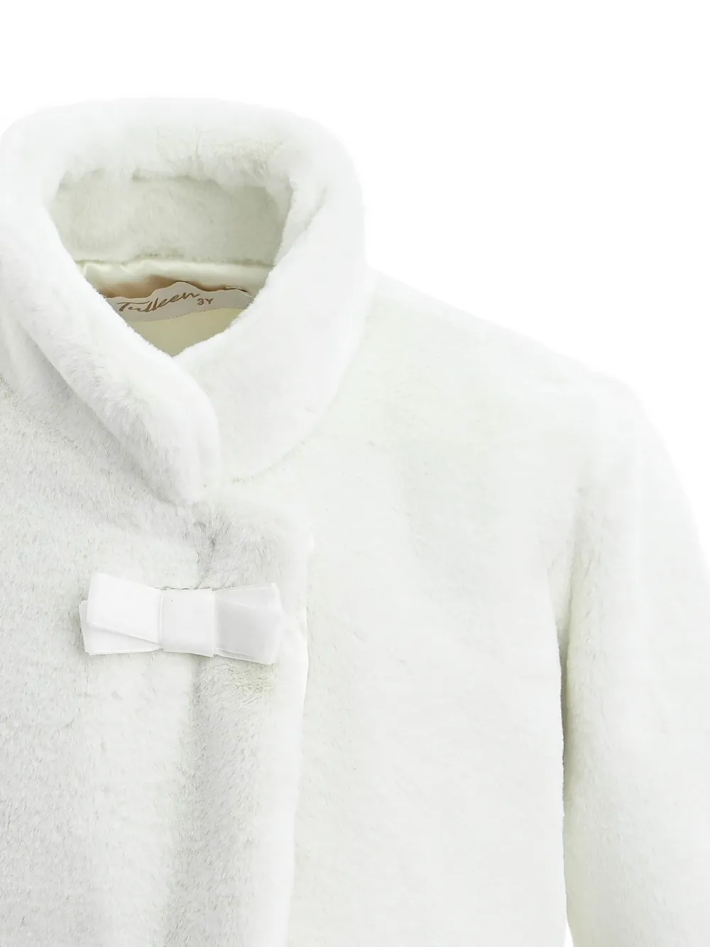 Plush Asymmetrical Bow Coat
