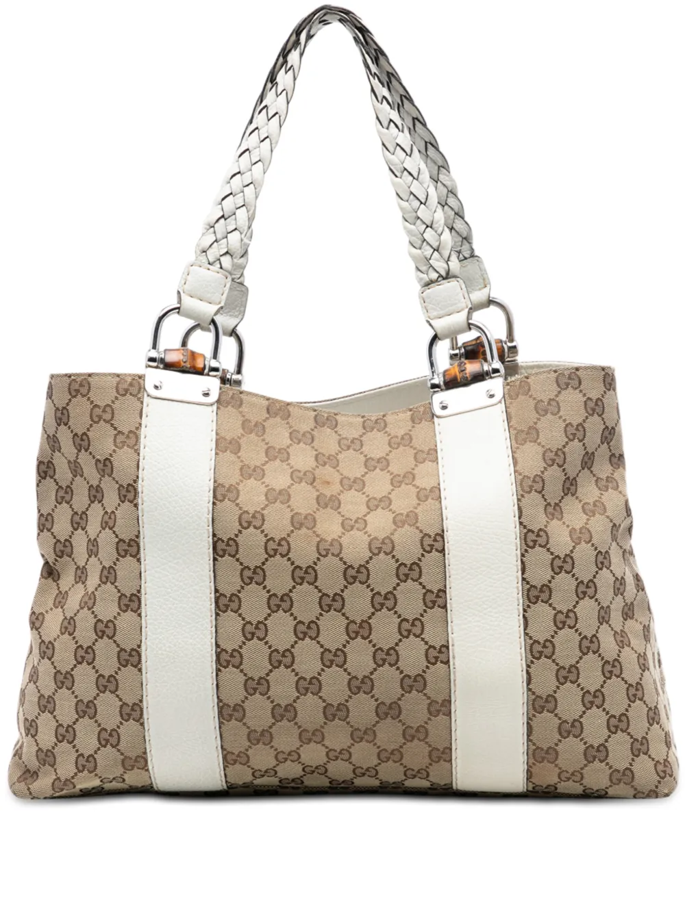 Gucci Pre-Owned 2016-2025 Medium GG Canvas Bamboo Libeccio tote bag - Marrone