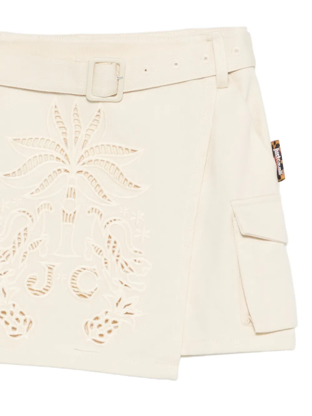  Just Cavalli Belt Cut-out Skirt - Neutrals 