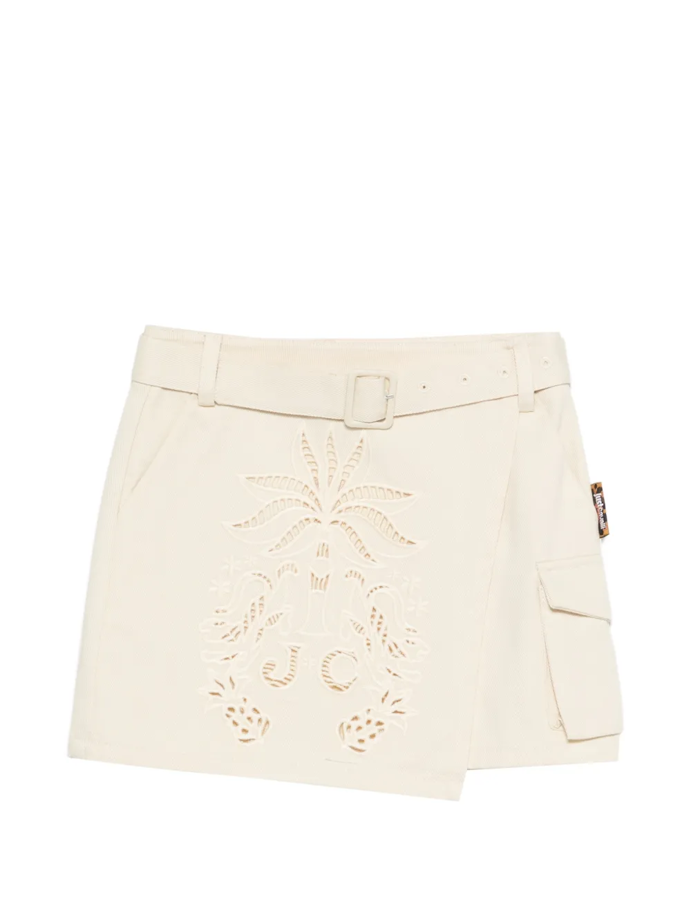 Just Cavalli belt cut-out skirt - Nude