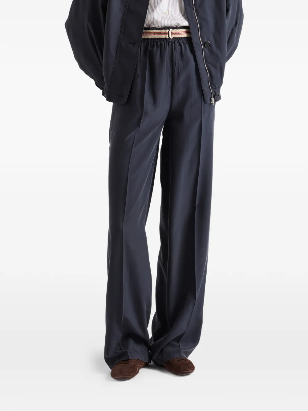 Prada Zijden broek Blauw