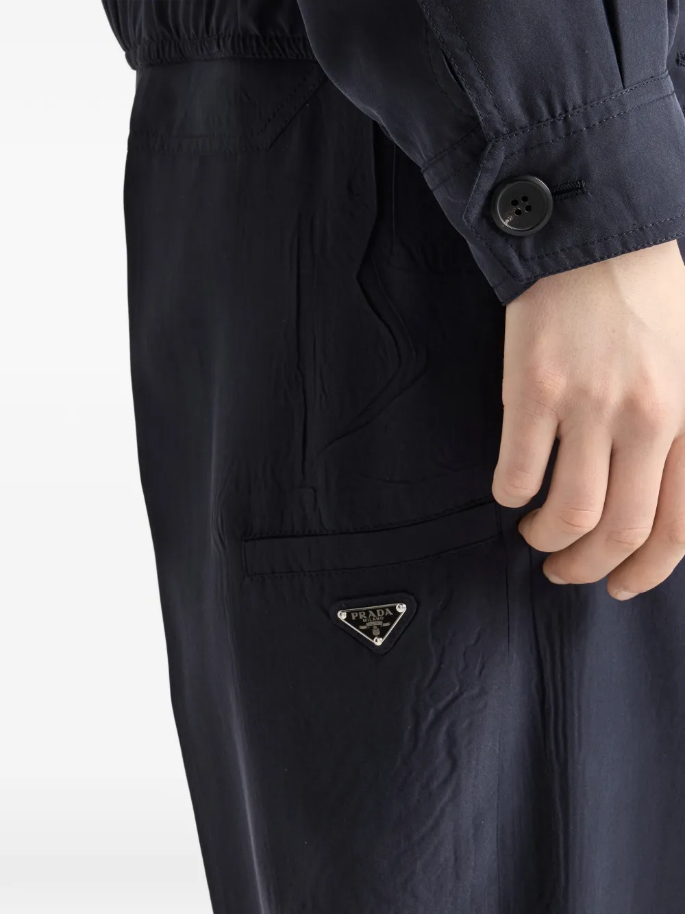 Prada Zijden broek Blauw