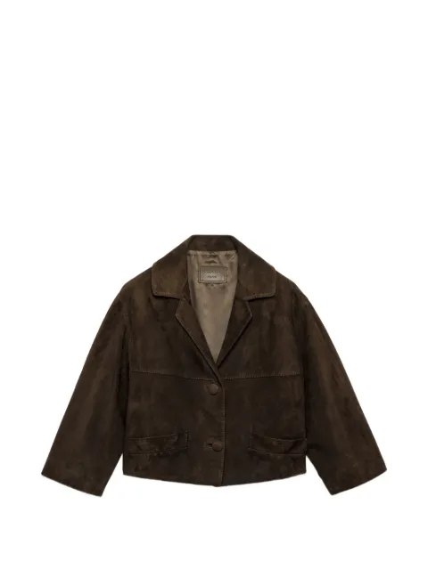 Prada cropped suede jacket