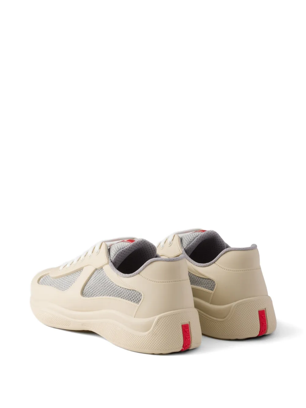 Prada America's Cup sneakers van fietsstof en rubber Beige