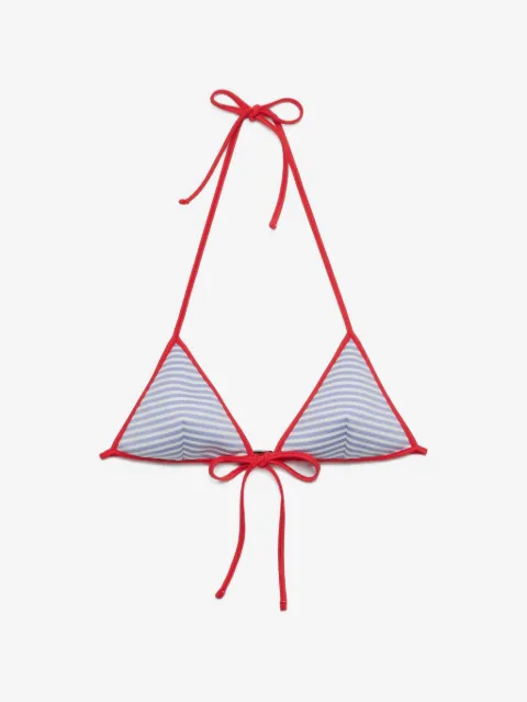 Prada top de bikini con motivo Interlock