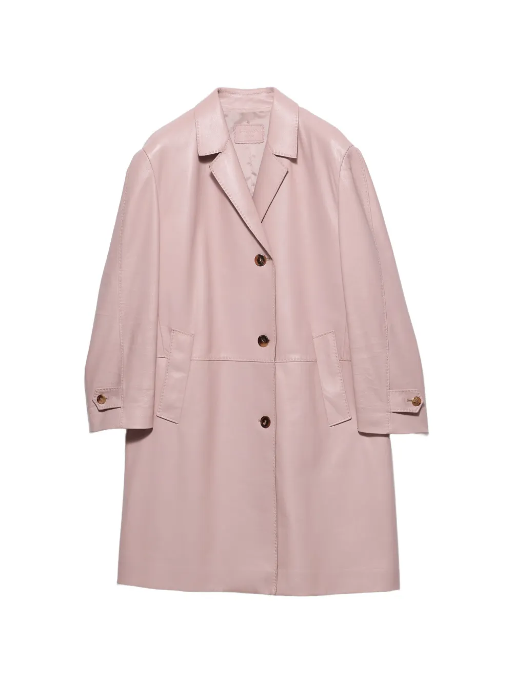 Prada nappa leather coat - Rosa