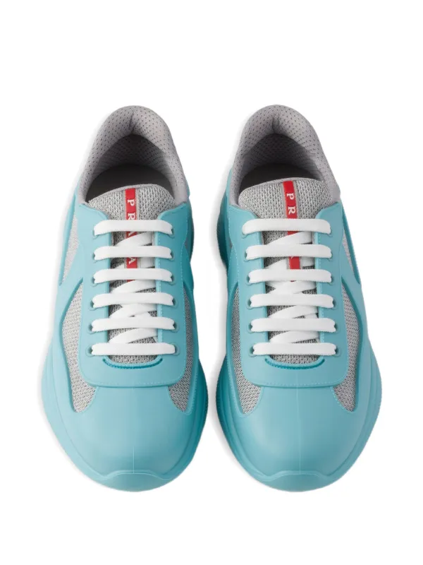 Prada America's Cup Soft Rubber And Bike Fabric Sneakers | Blue