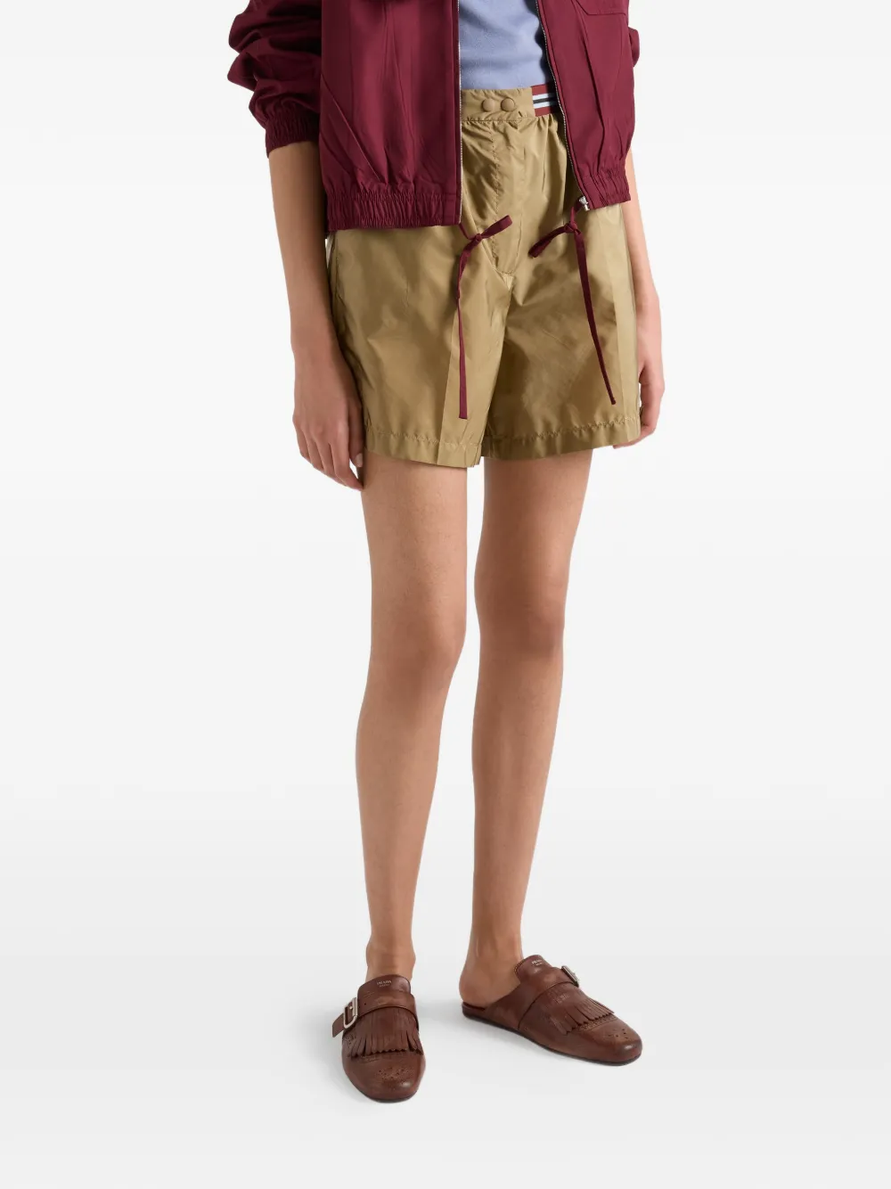 Prada Lichtgewicht Re-Nylon bermuda shorts Beige