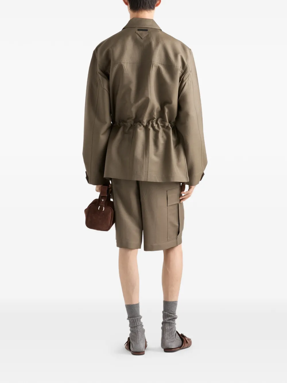  Prada Mohair And Wool Bermudas - Green 