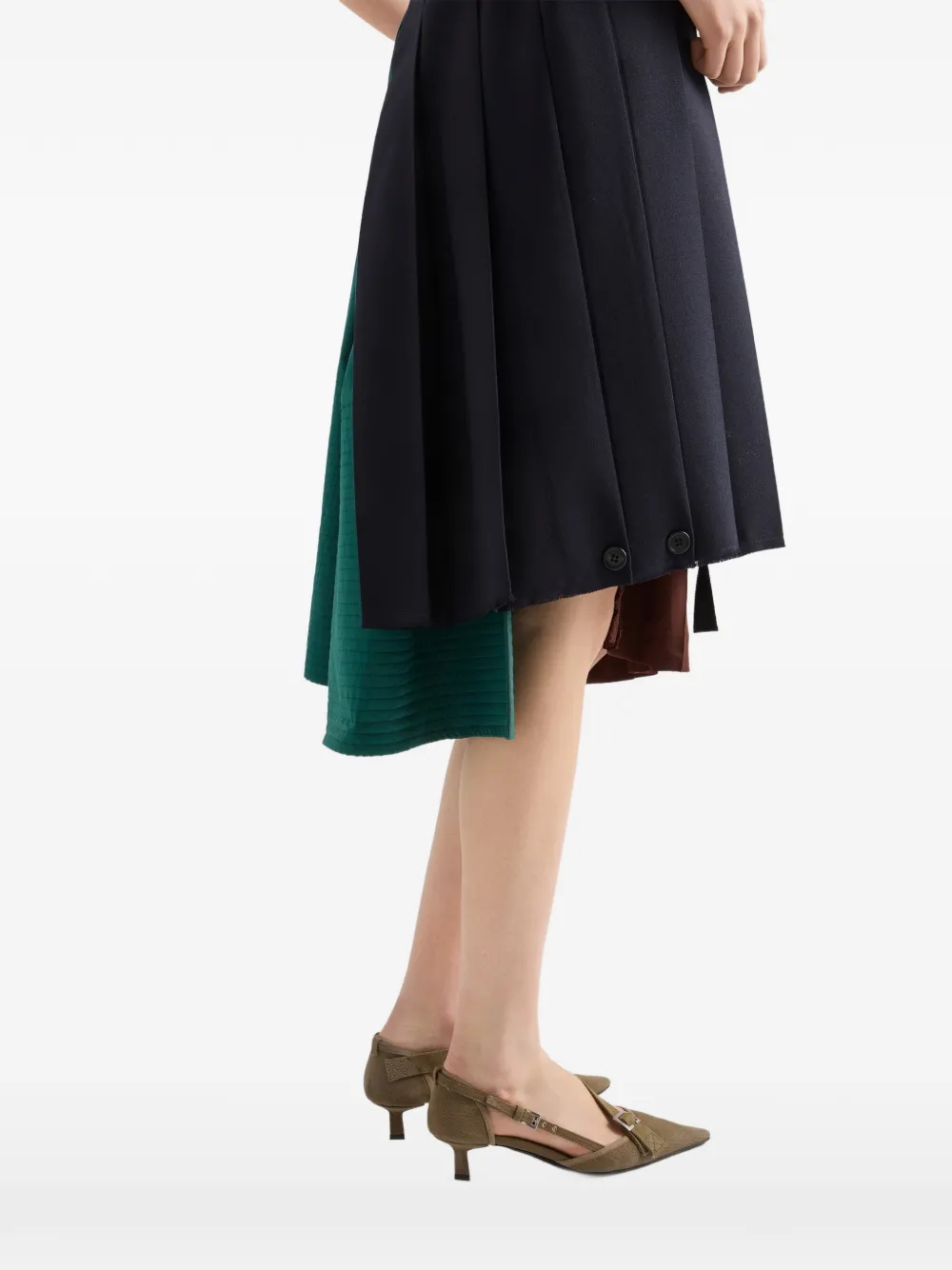 rush stitch fabric patchwork skirt