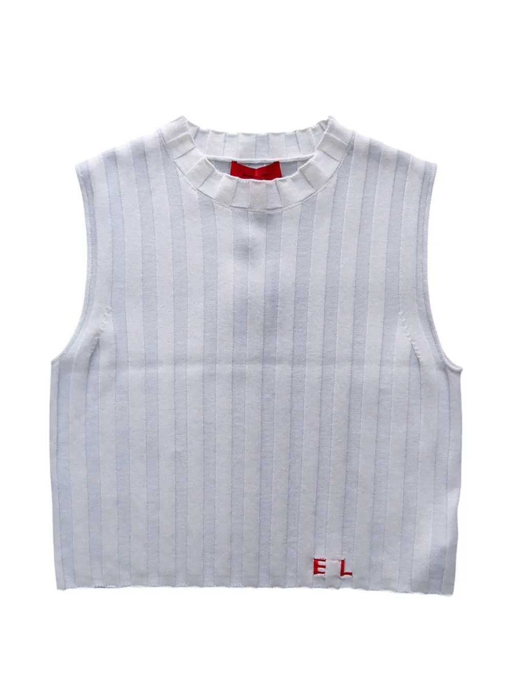 Eckhaus Latta ribbed-knit top - Bianco