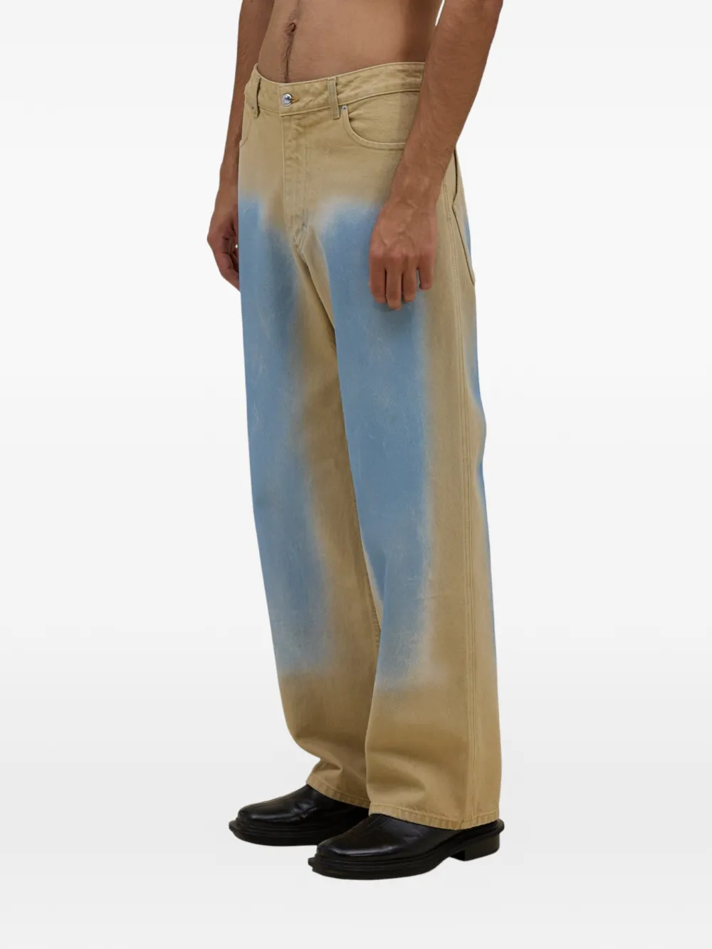  Eckhaus Latta Vaqueros Con Efecto De Espray - Neutro 
