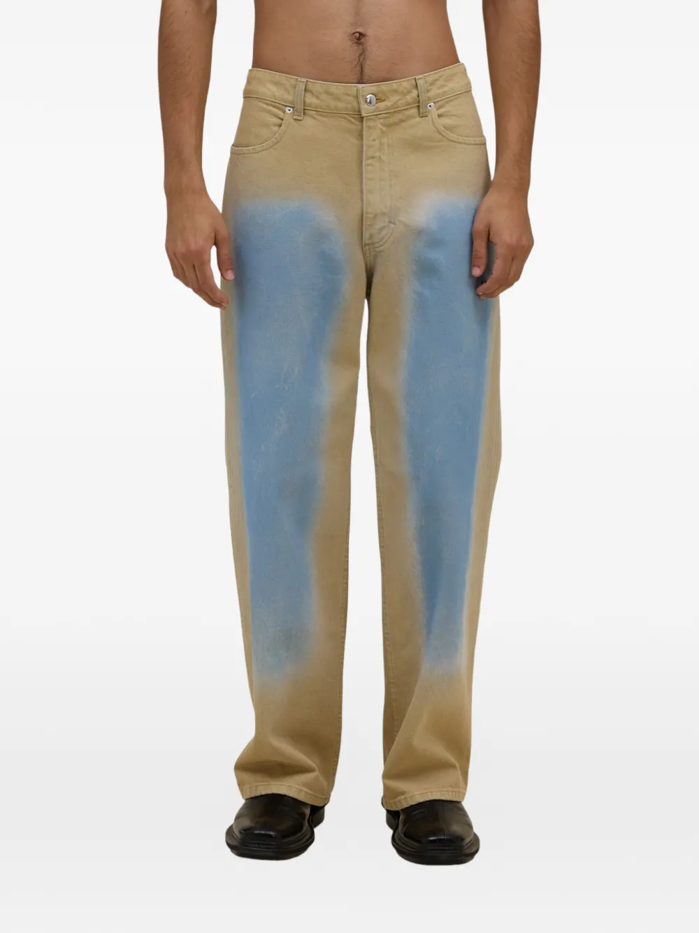  Eckhaus Latta Vaqueros Con Efecto De Espray - Neutro 