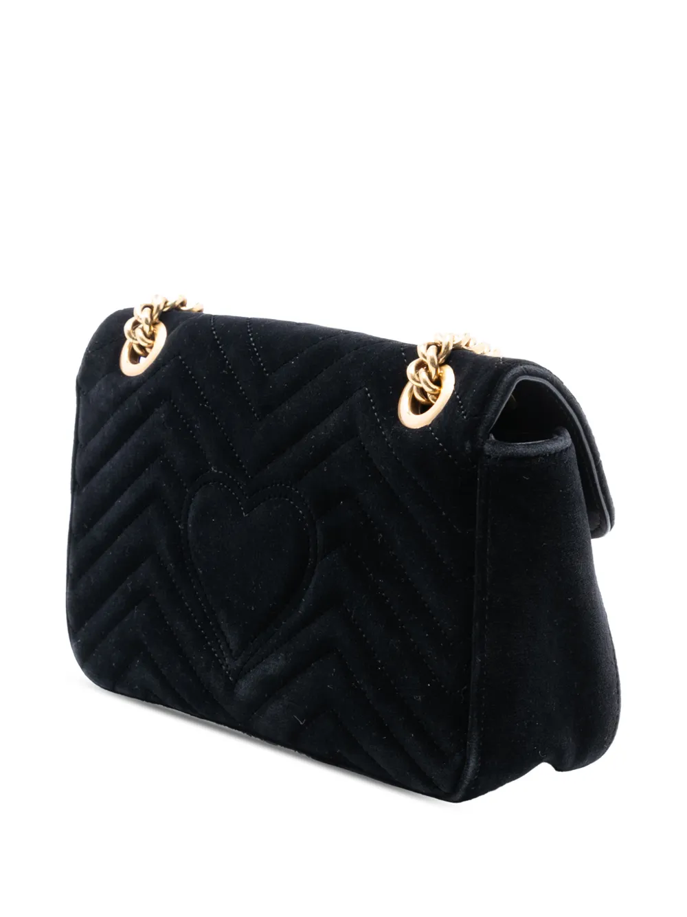 2016-2026 Medium Gg Marmont Matelasse Velvet Crystal Embellished Shoulder Bag