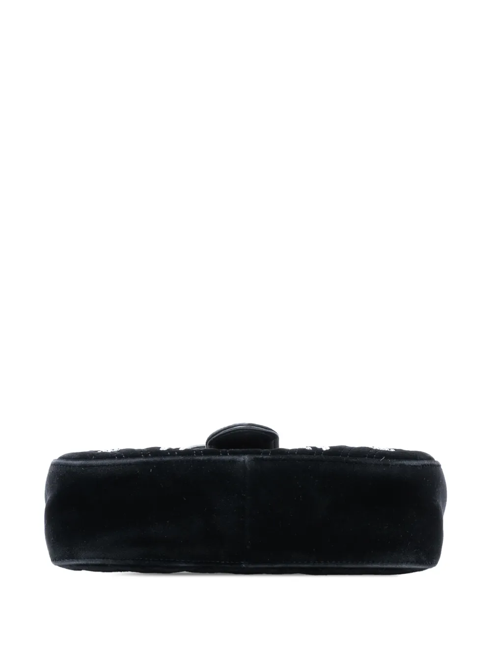 2016-2026 Medium Gg Marmont Matelasse Velvet Crystal Embellished Shoulder Bag