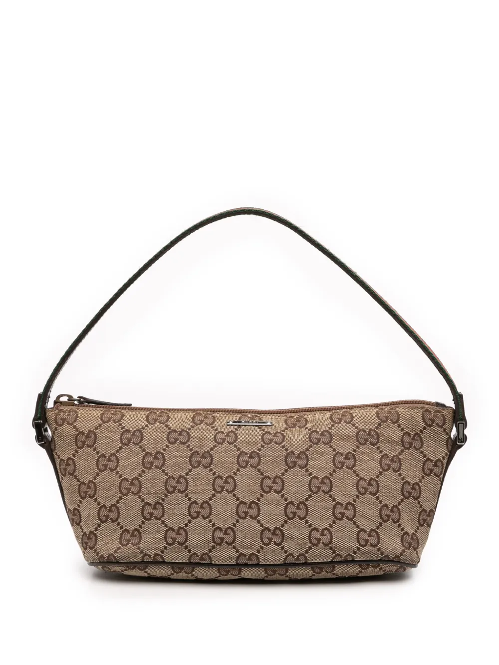 Gucci Pre-Owned 2000-2015 GG Canvas Web Boat shoulder bag - Marrone