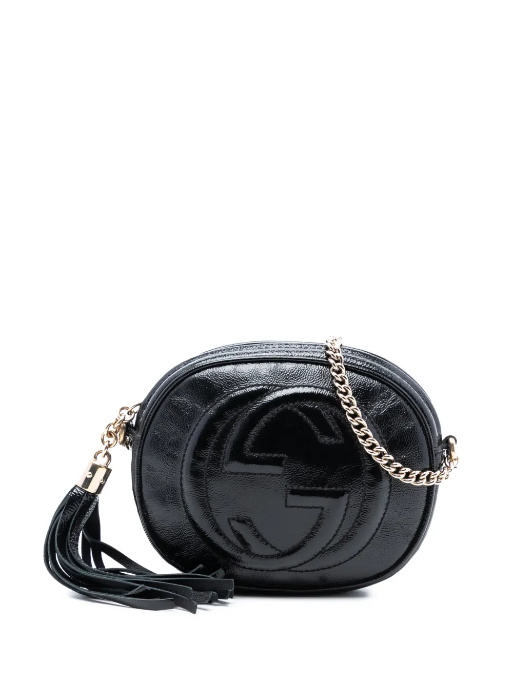 Gucci Pre-Owned 2016-2025 Mini Patent Soho Chain Bag crossbody bag - Nero