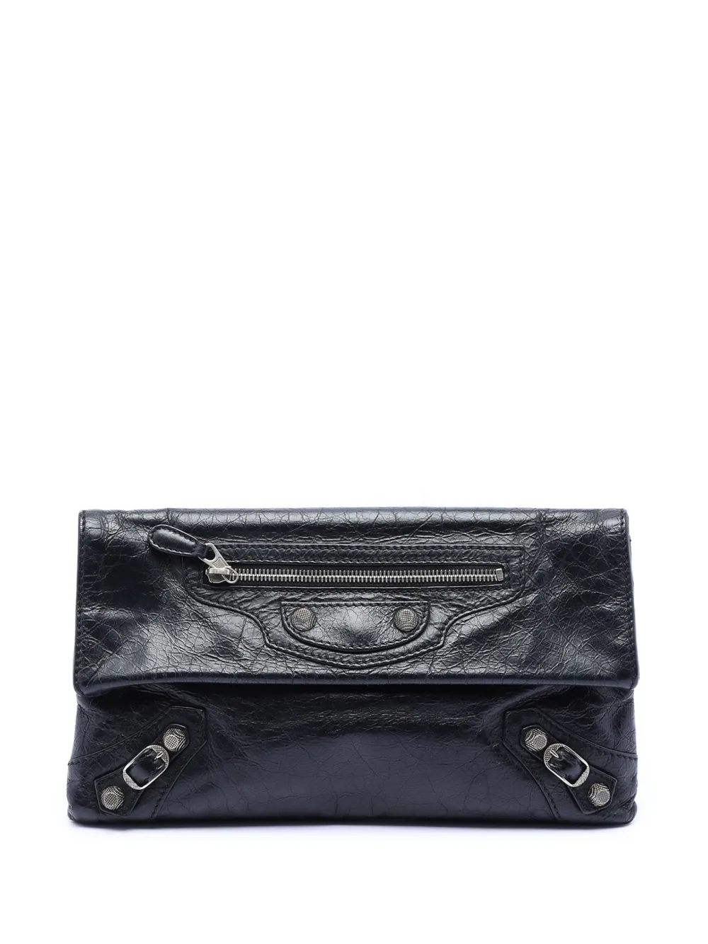Balenciaga Pre-Owned 2005-2025 Lambskin Motocross Giant 12 Envelope clutch bag - Nero