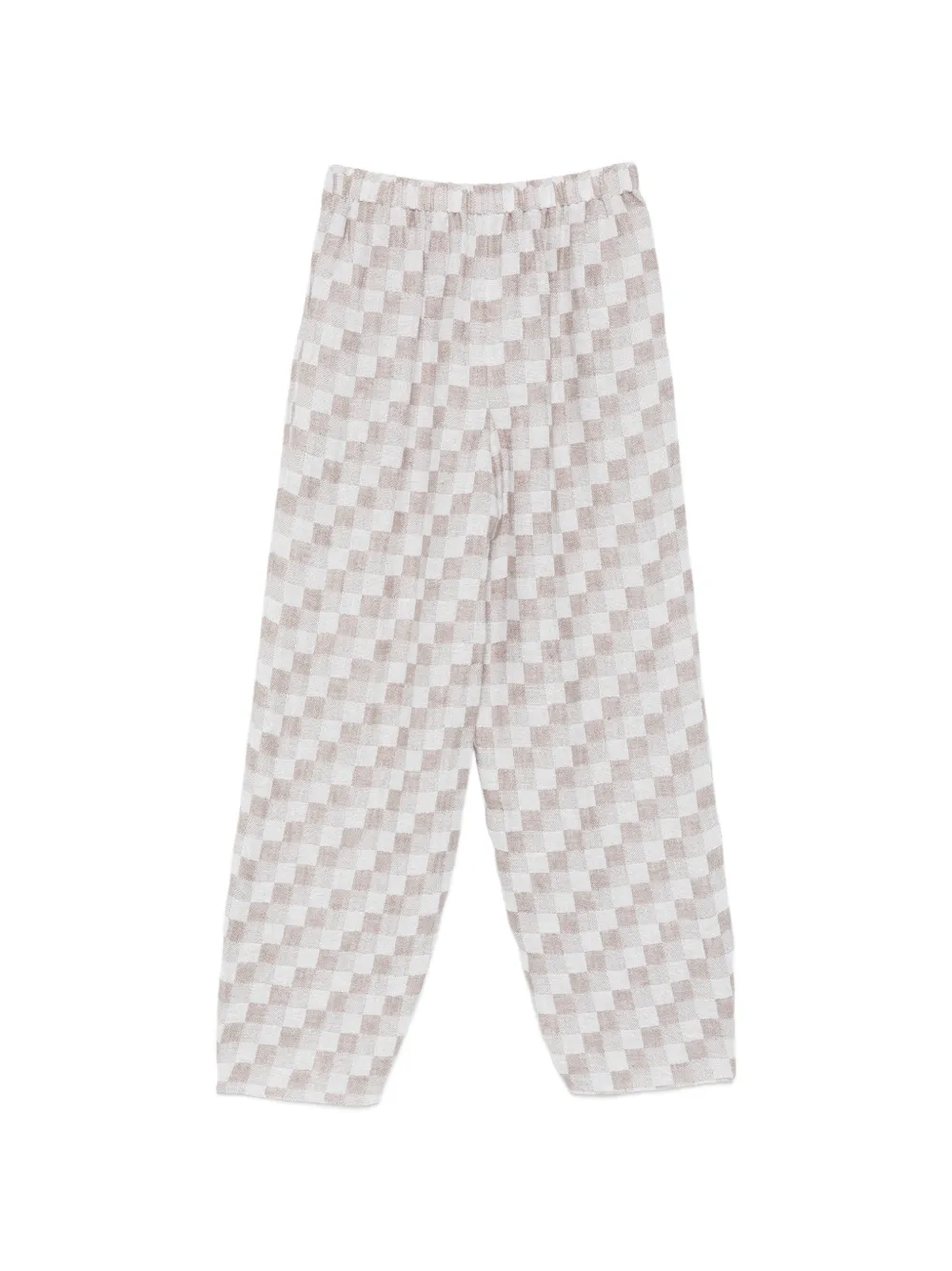 Emporio Armani Geruite broek Beige
