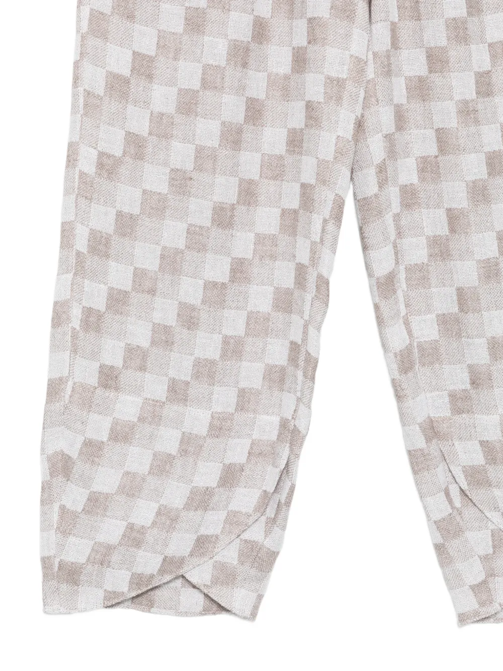 Emporio Armani Geruite broek Beige