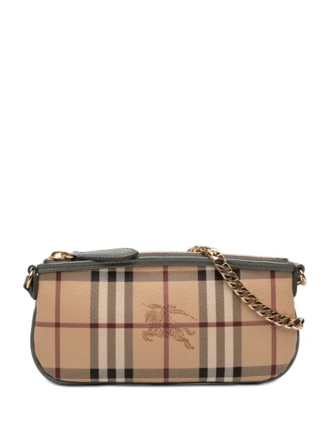 Burberry Pre-Owned 2000-2017 Haymarket Check Coated Canvas Clara Pochette shoulder bag