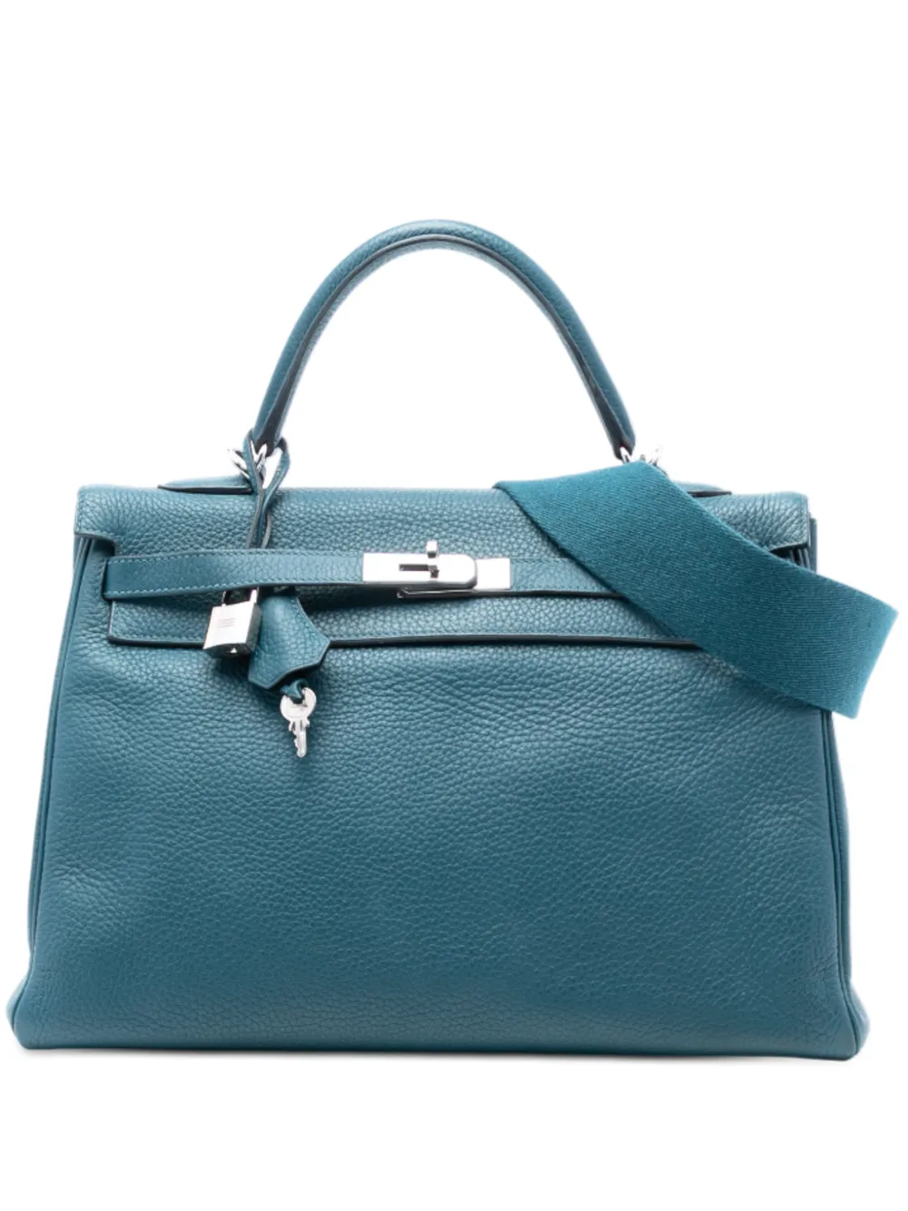 Hermès Pre-Owned 2013 Clemence Kelly II Retourne 35 satchel - Blu