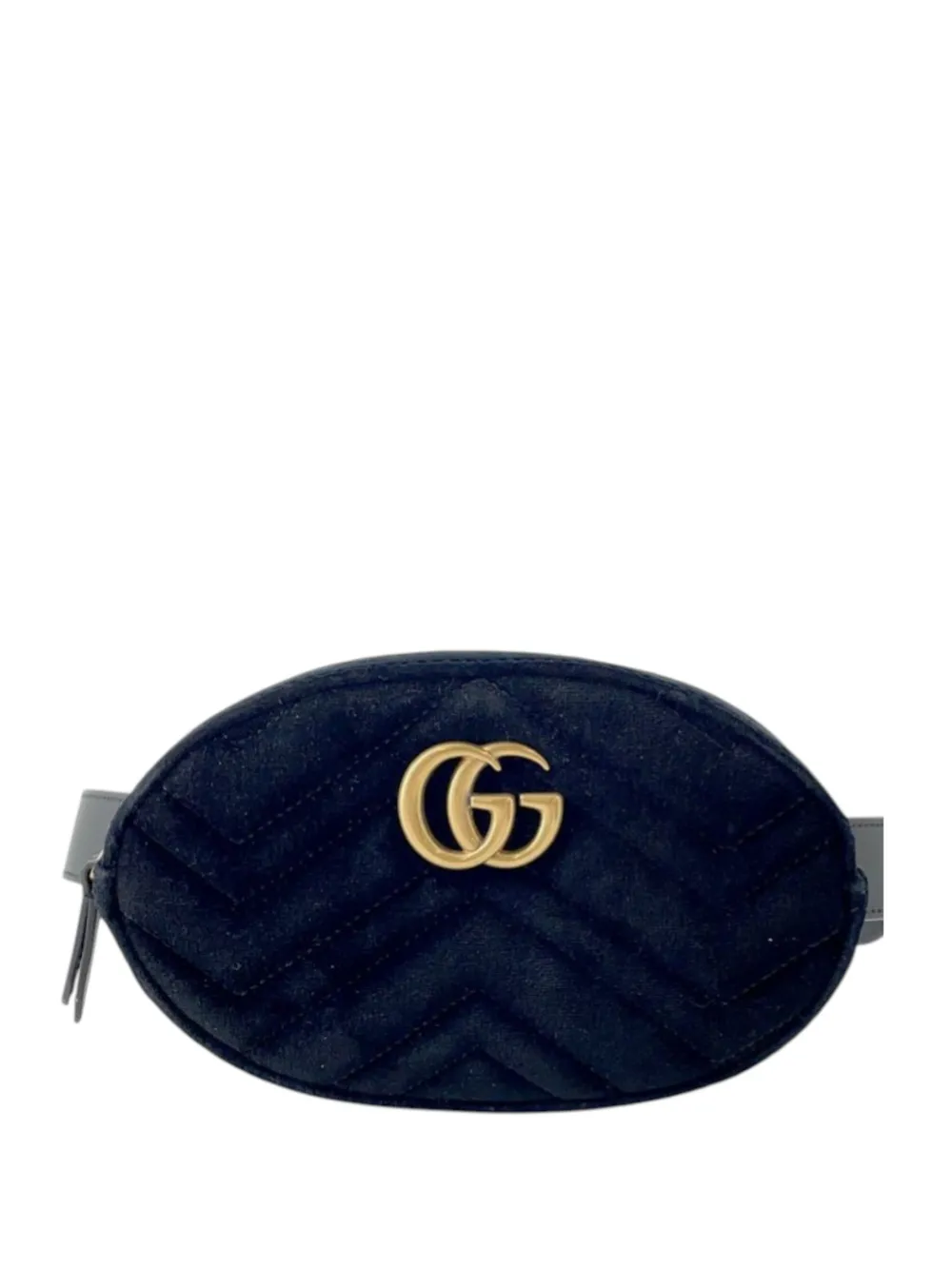 Gucci Pre-Owned 2016-2026 GG Marmont Matelasse Velvet belt bag - Nero