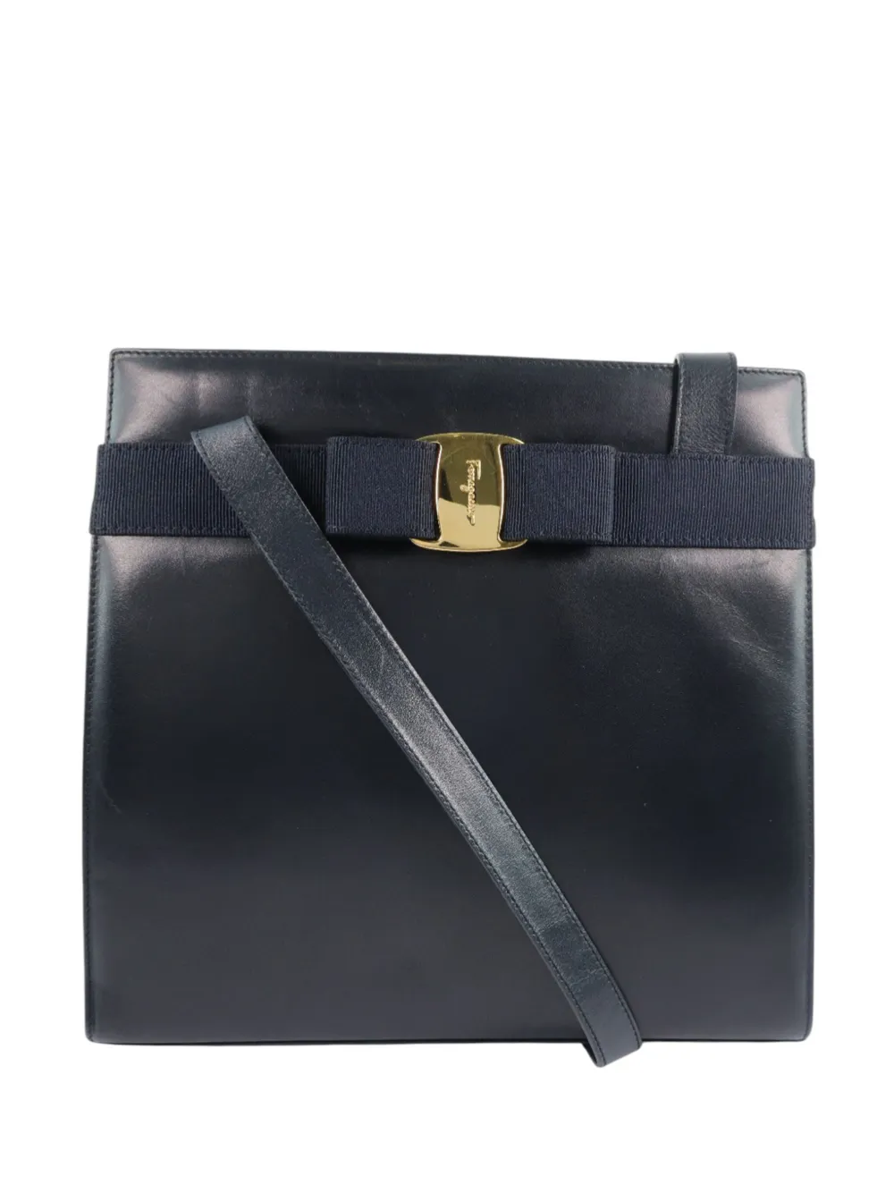 Ferragamo Pre-Owned 2010-2026 Leather Vara Bow shoulder bag - Blu