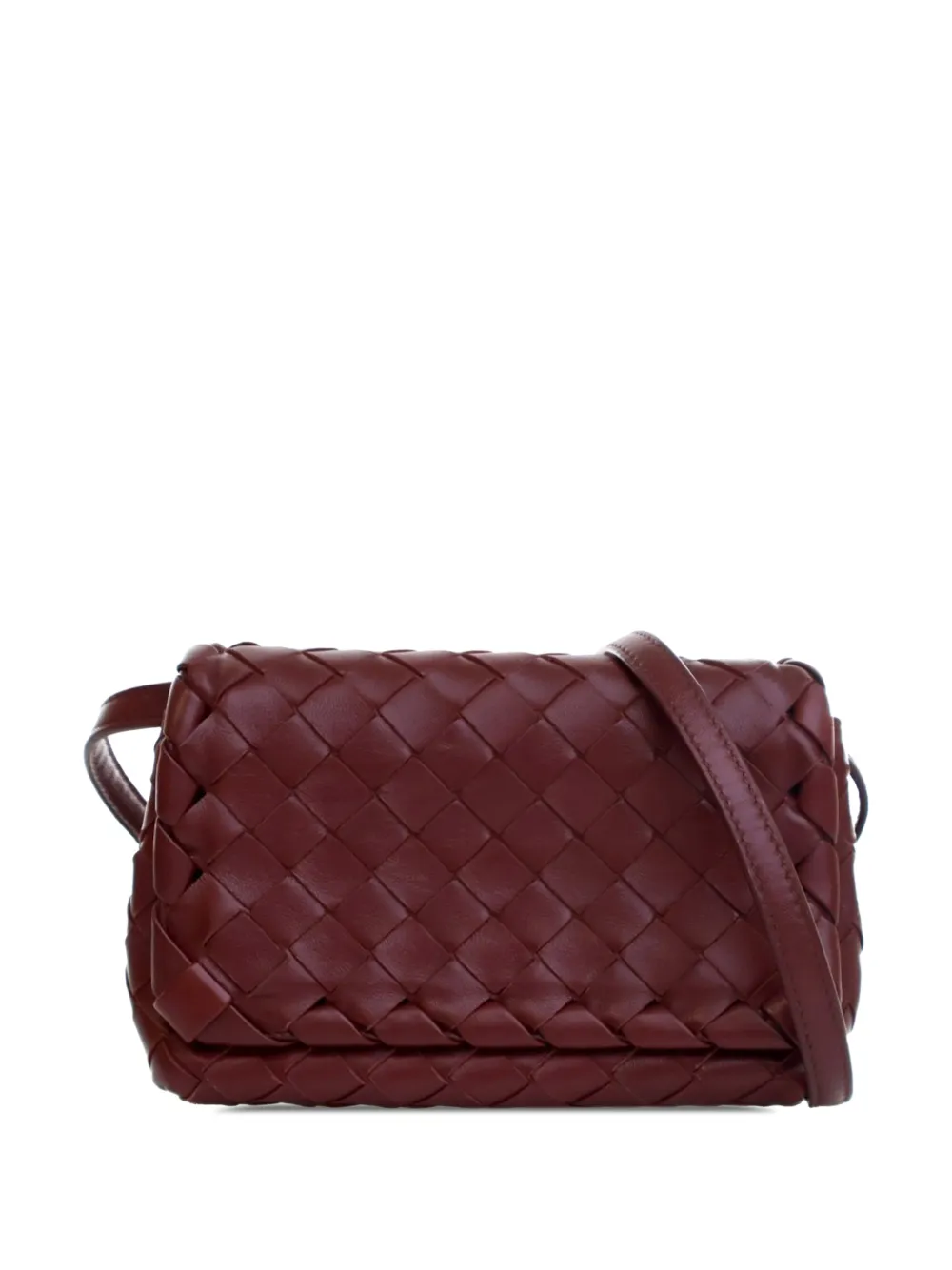 Bottega Veneta Pre-Owned 2012-2026 Mini Nappa Intrecciato Flap crossbody bag - Rosso