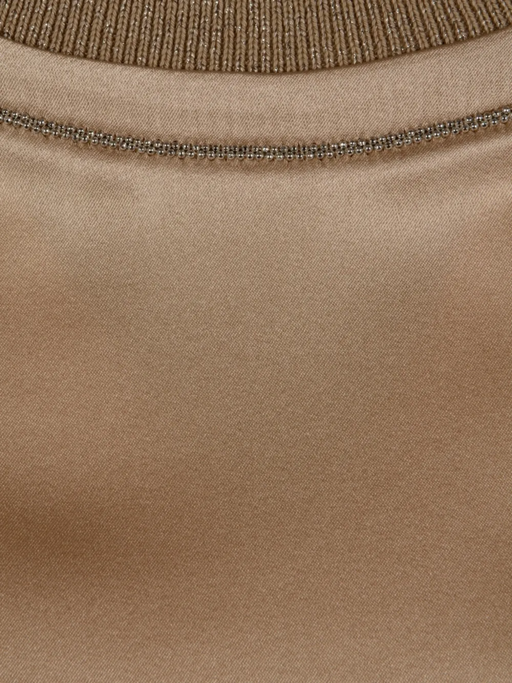 Peserico Blouse met kraag met kralen Beige