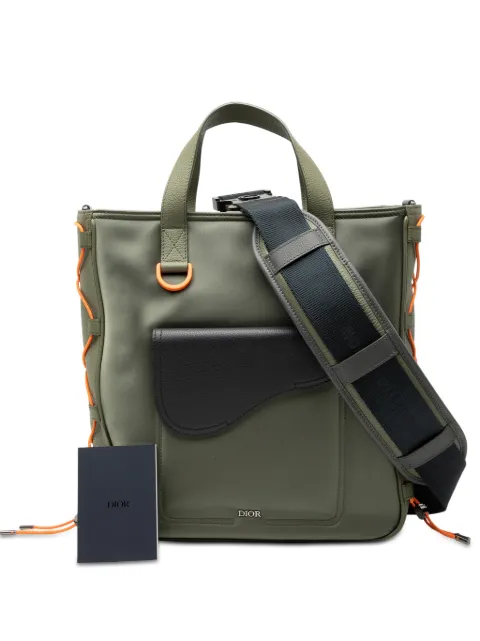 Christian Dior Pre-Owned sac à bandoulière en cuir et nylon Sacai Saddle (2021)