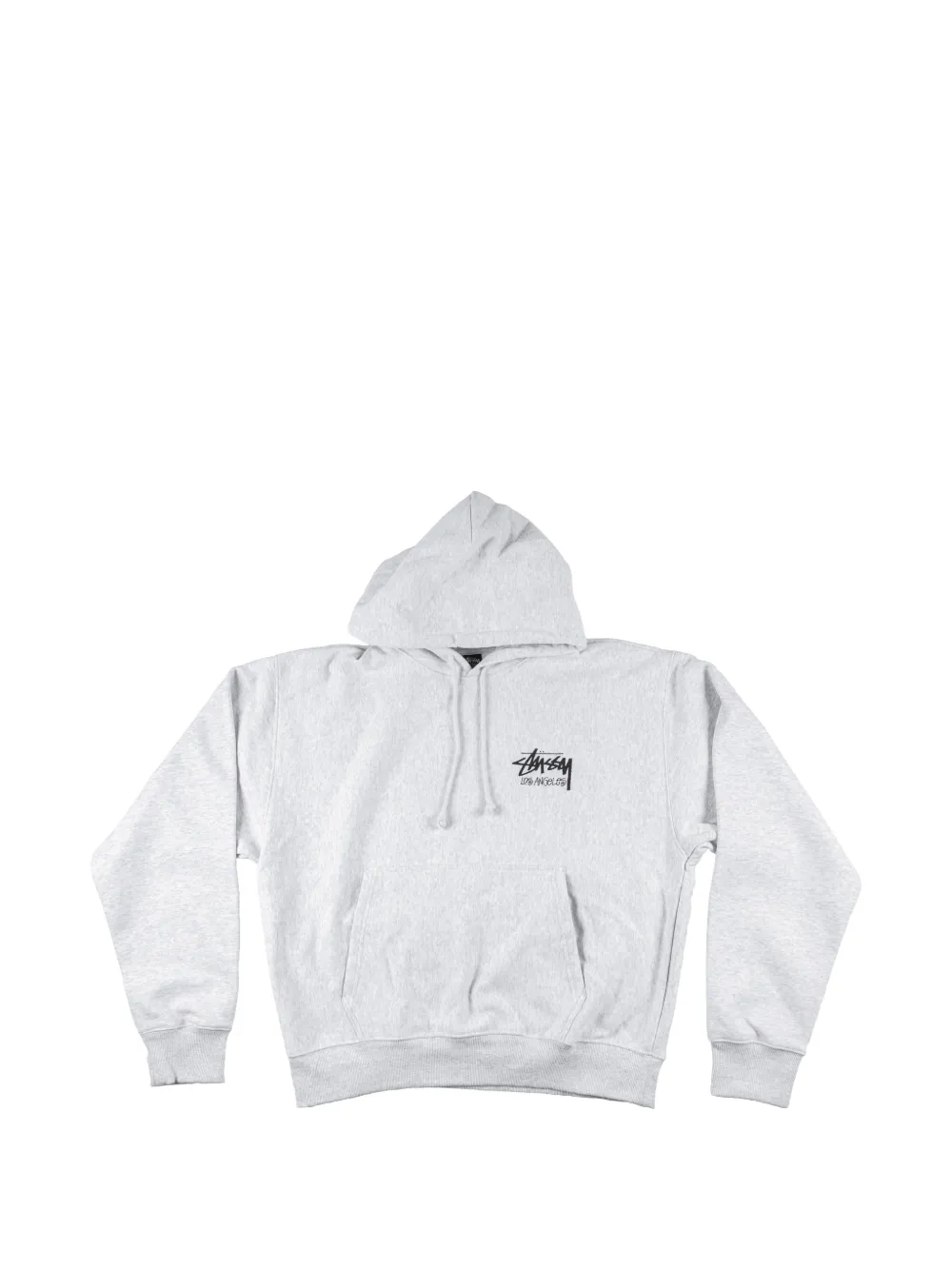 Stüssy logo-print hoodie - Grigio