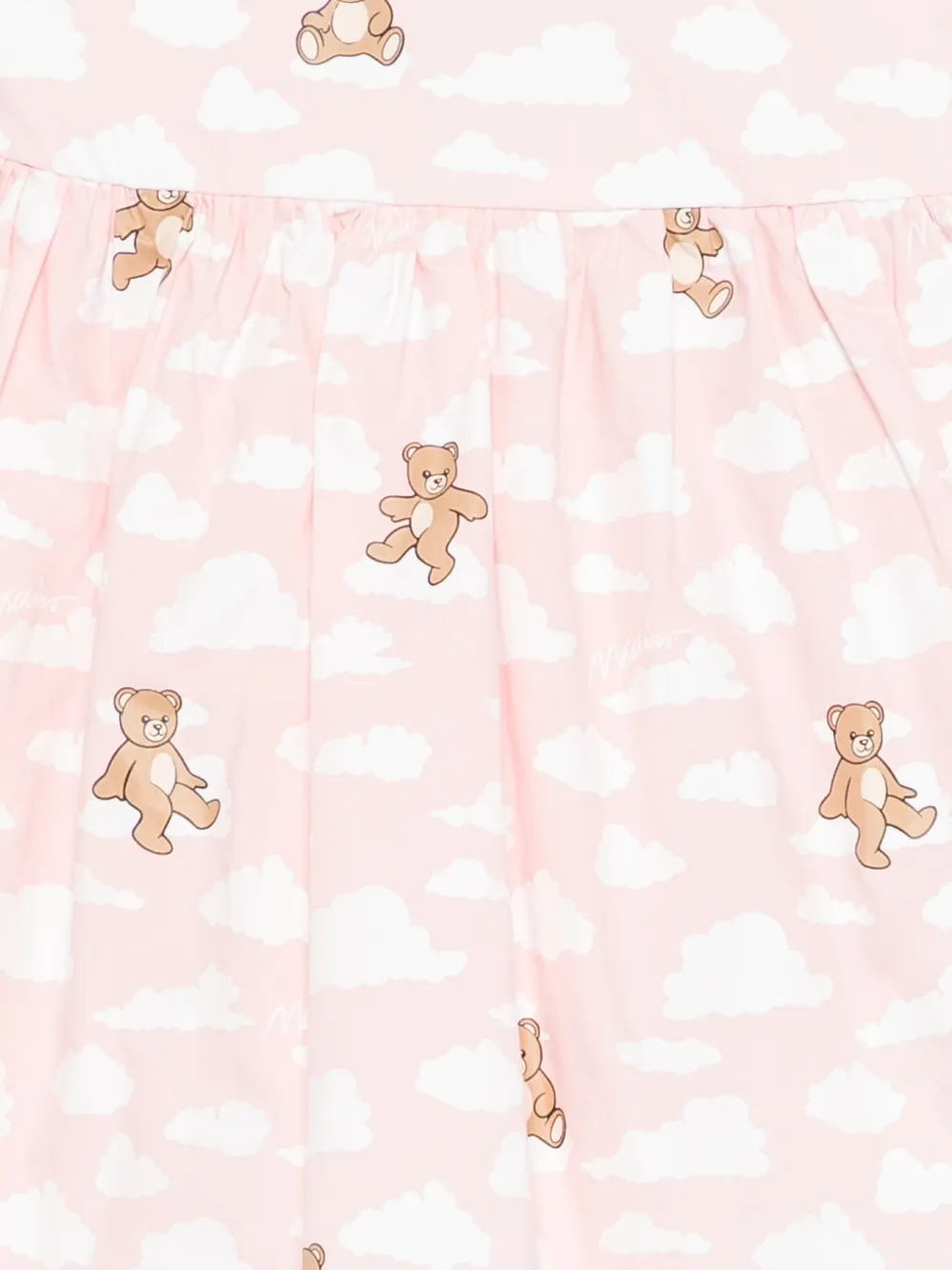 Moschino Kids Jurk met teddybeerprint Roze
