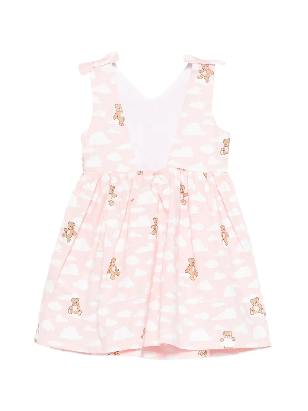 Moschino Kids Jurk met teddybeerprint Roze