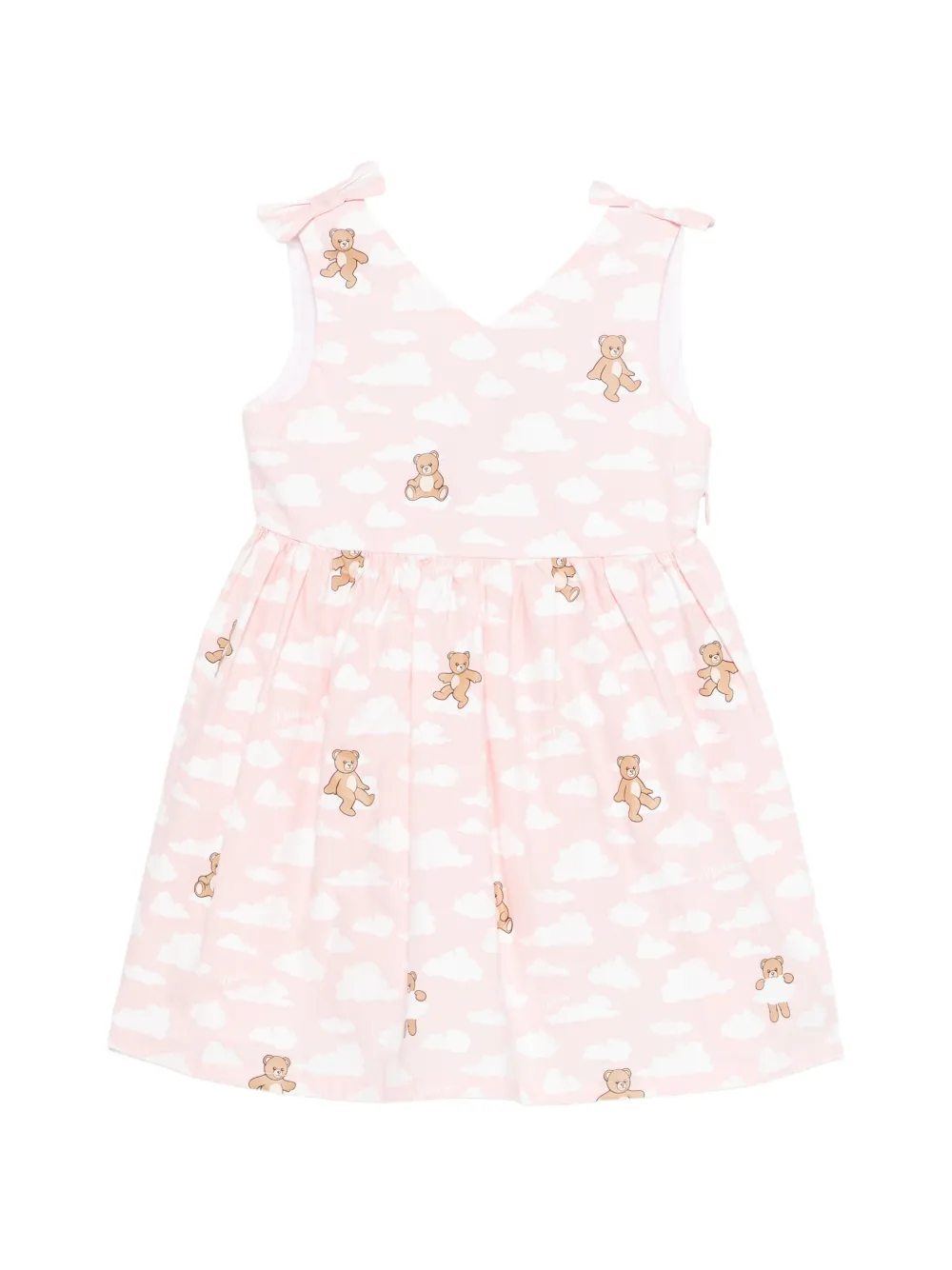 Moschino Kids teddy-print dress - Pink